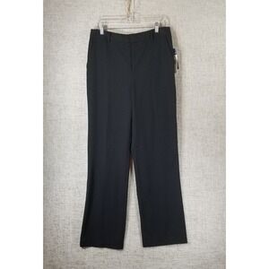 Chaps Westbury Flat Front Dress Pants Trousers Stretch Black Women's 8 NWT